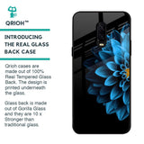 Half Blue Flower Glass Case for OnePlus 6T