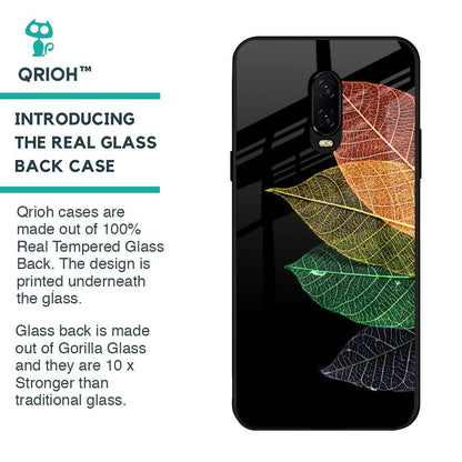 Colorful Leaves Glass Case for OnePlus 6T