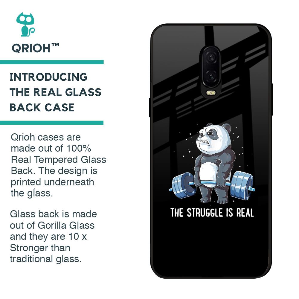 Real Struggle Glass Case for OnePlus 6T