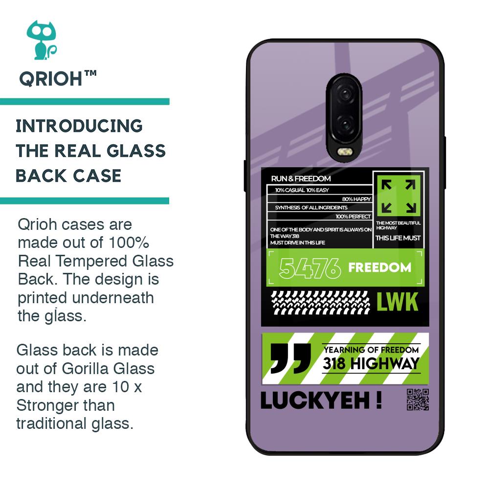 Run & Freedom Glass Case for OnePlus 6T