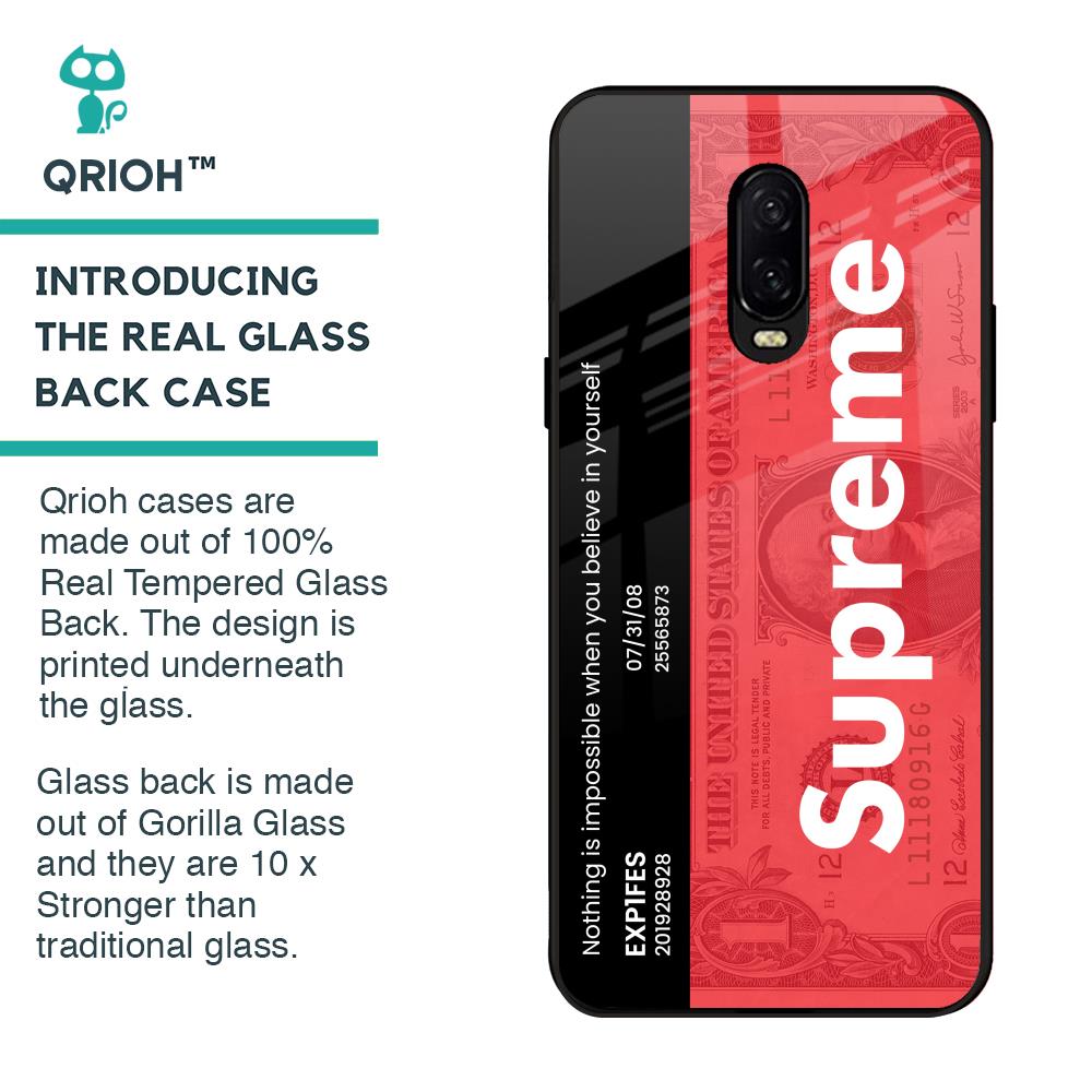 Supreme Ticket Glass Case for OnePlus 6T