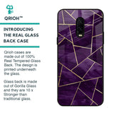 Geometric Purple Glass Case For OnePlus 6T