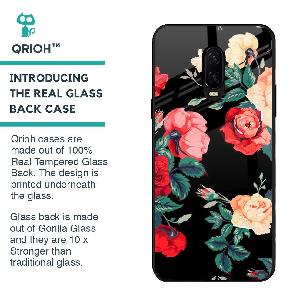 Floral Bunch Glass Case For OnePlus 6T