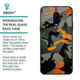 Camouflage Orange Glass Case For OnePlus 6T