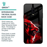 Red Angry Lion Glass Case for OnePlus 6T