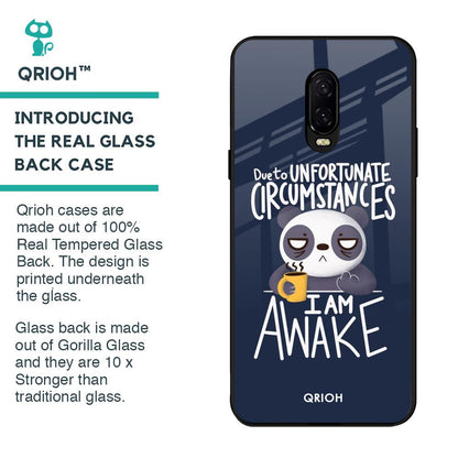 Struggling Panda Glass Case for OnePlus 6T