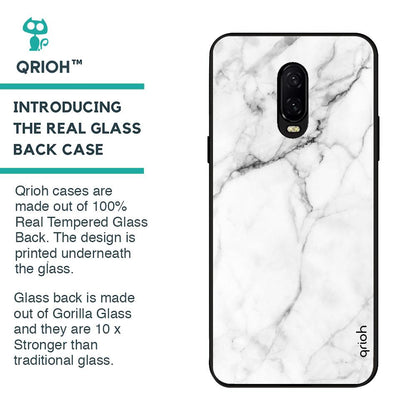 Modern White Marble Glass case for OnePlus 6T