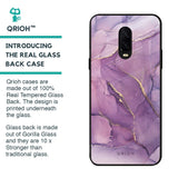 Purple Gold Marble Glass Case for OnePlus 6T