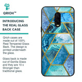 Turquoise Geometrical Marble Glass Case for OnePlus 6T