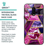 Electroplated Geometric Marble Glass Case for OnePlus 6T