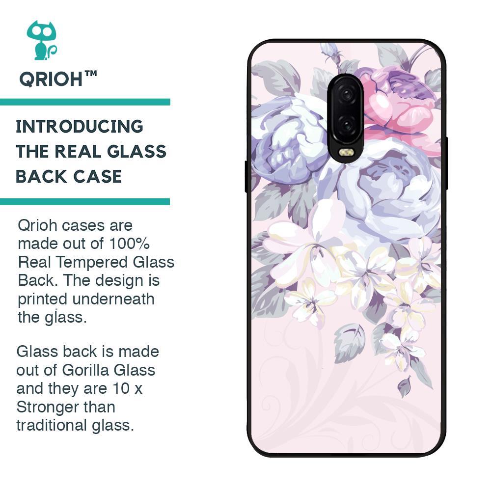 Elegant Floral Glass case for OnePlus 6T