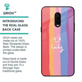 Lucky Abstract Glass Case for OnePlus 6T