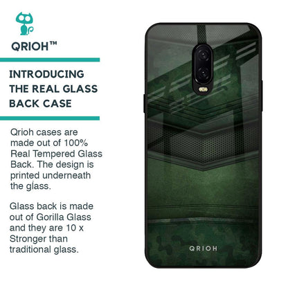 Green Leather Glass Case for OnePlus 6T