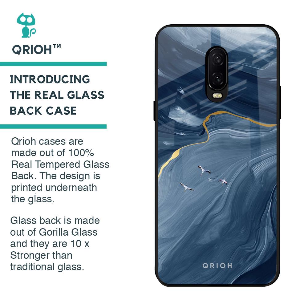 Deep Ocean Marble Glass Case for OnePlus 6T
