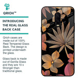 Lines Pattern Flowers Glass Case for OnePlus 6T