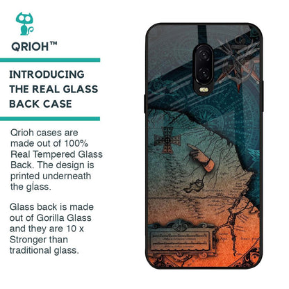 Geographical Map Glass Case for OnePlus 6T