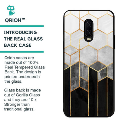 Tricolor Pattern Glass Case for OnePlus 6T