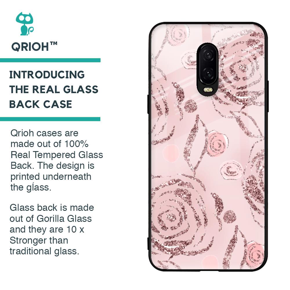 Shimmer Roses Glass case for OnePlus 6T