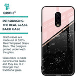 Marble Texture Pink Glass Case For OnePlus 6T