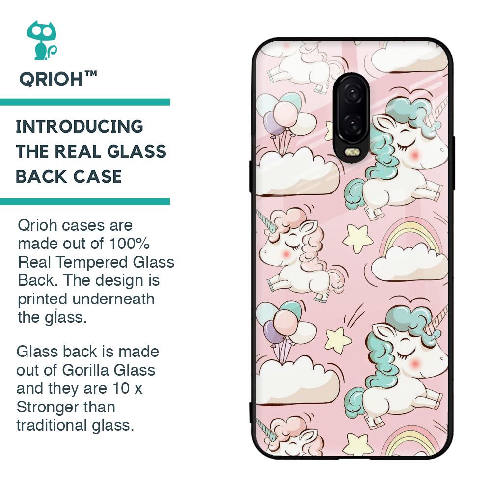 Balloon Unicorn Glass case for OnePlus 6T