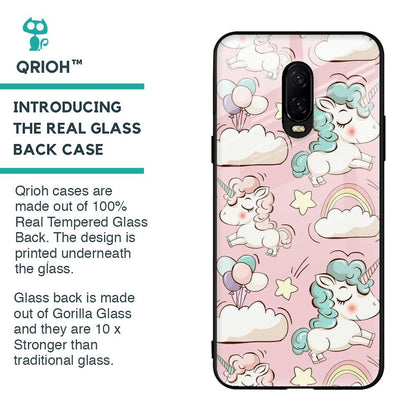 Balloon Unicorn Glass case for OnePlus 6T