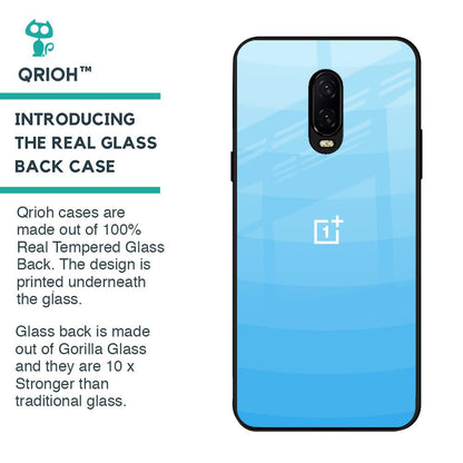 Wavy Blue Pattern Glass Case for OnePlus 6T