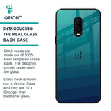Green Triangle Pattern Glass Case for OnePlus 6T