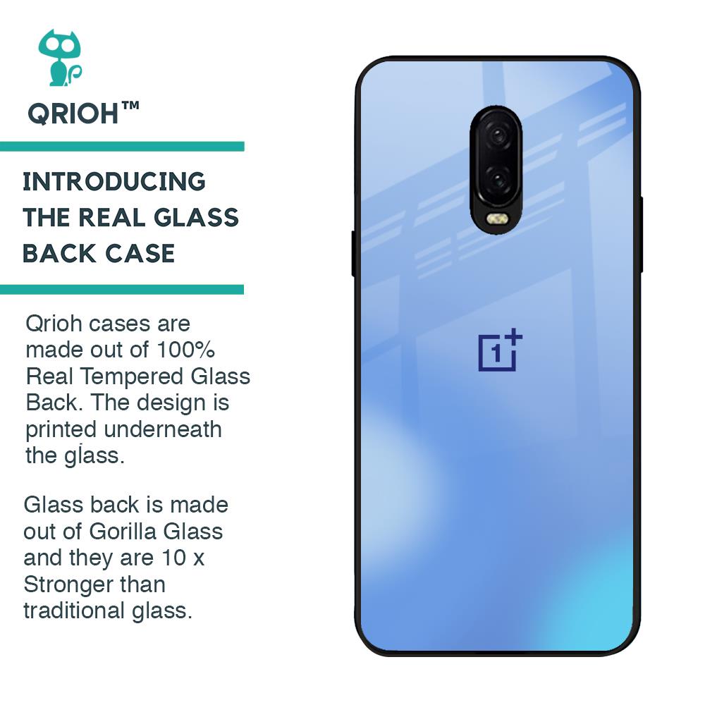 Vibrant Blue Texture Glass Case for OnePlus 6T