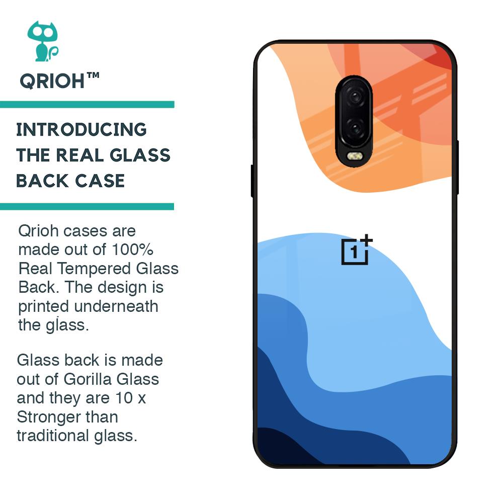 Wavy Color Pattern Glass Case for OnePlus 6T