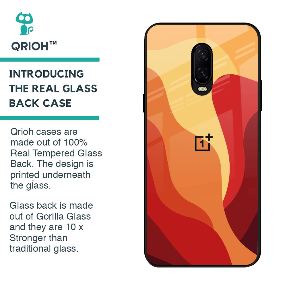 Magma Color Pattern Glass Case for OnePlus 6T