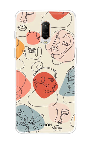 Abstract Faces OnePlus 6T Back Cover