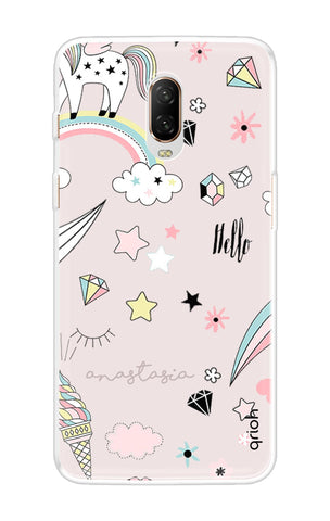 Unicorn Doodle OnePlus 6T Back Cover