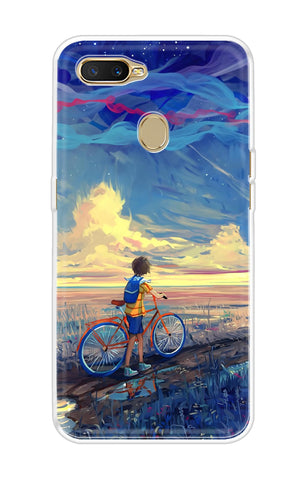 Riding Bicycle to Dreamland Oppo A7 Back Cover
