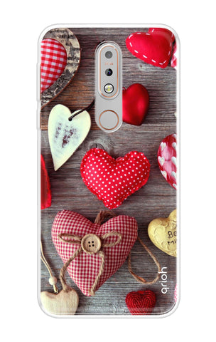 Valentine Hearts Nokia 7.1 Back Cover