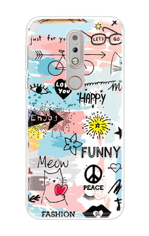 Happy Doodle Nokia 7.1 Back Cover