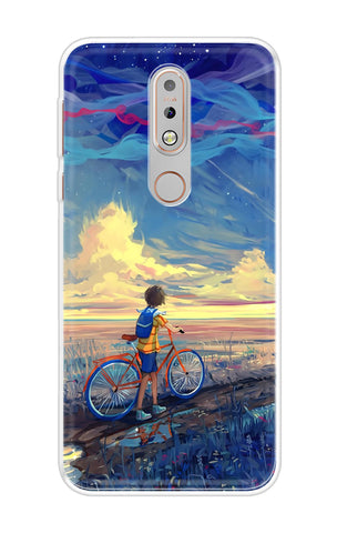 Riding Bicycle to Dreamland Nokia 7.1 Back Cover