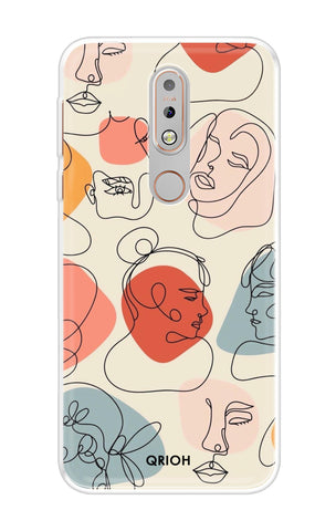 Abstract Faces Nokia 7.1 Back Cover