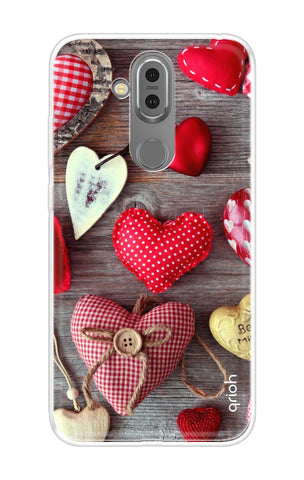 Valentine Hearts Nokia 8.1 Back Cover