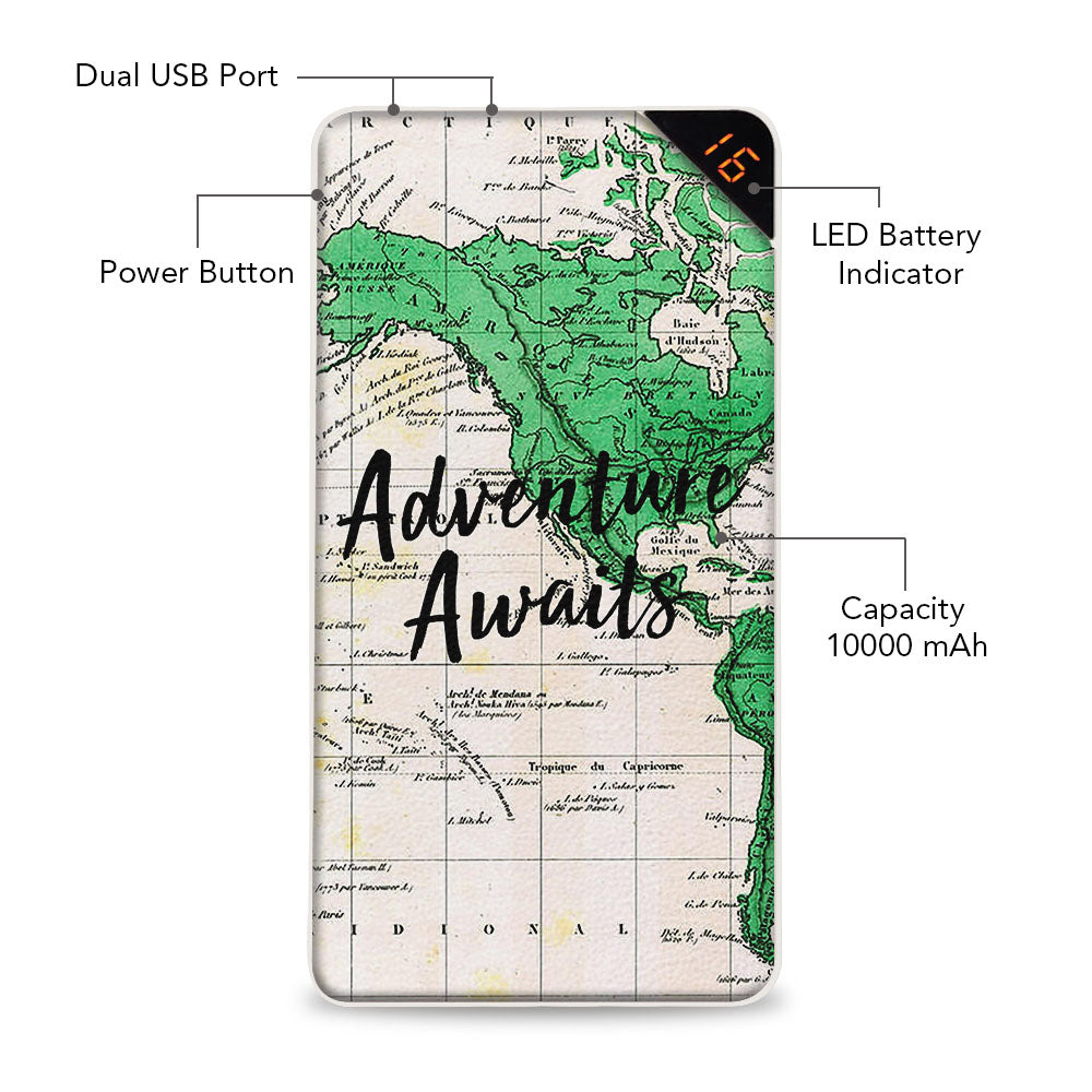 Adventure Awaits 10000 mAh Universal Power Bank