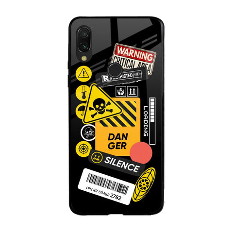 Danger Signs Xiaomi Redmi Note 7 Glass Back Cover Online