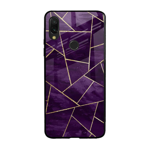 Geometric Purple Xiaomi Redmi Note 7 Glass Back Cover Online