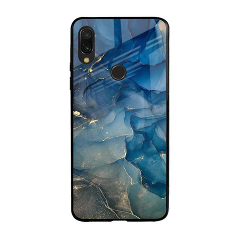 Blue Cool Marble Xiaomi Redmi Note 7 Glass Back Cover Online