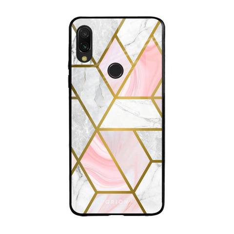 Geometrical Marble Xiaomi Redmi Note 7 Glass Back Cover Online
