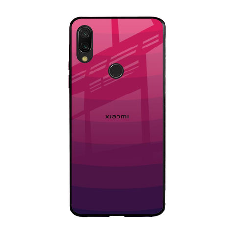 Wavy Pink Pattern Xiaomi Redmi Note 7 Glass Back Cover Online