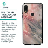Pink And Grey Marble Glass Case For Xiaomi Redmi Note 7