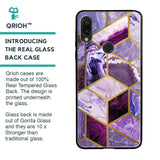 Purple Rhombus Marble Glass Case for Xiaomi Redmi Note 7