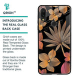 Lines Pattern Flowers Glass Case for Xiaomi Redmi Note 7