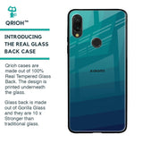Green Triangle Pattern Glass Case for Xiaomi Redmi Note 7