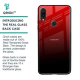 Maroon Faded Glass Case for Xiaomi Redmi Note 7