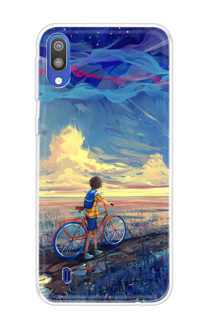 Riding Bicycle to Dreamland Samsung Galaxy M10 Back Cover